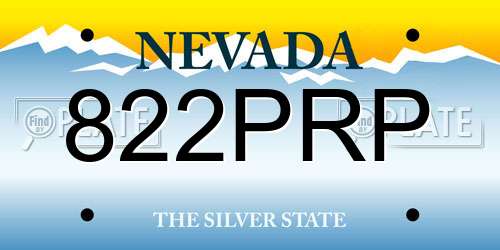 822PRP Nevada License Plate