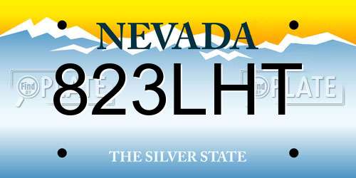 823LHT Nevada License Plate