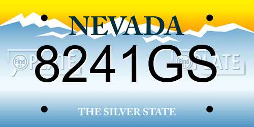8241GS Nevada License Plate