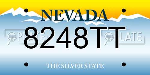 8248TT Nevada License Plate