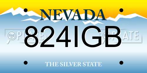 824IGB Nevada License Plate