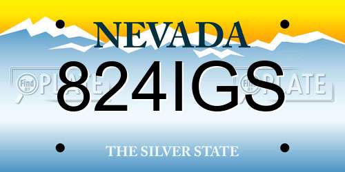 824IGS Nevada License Plate