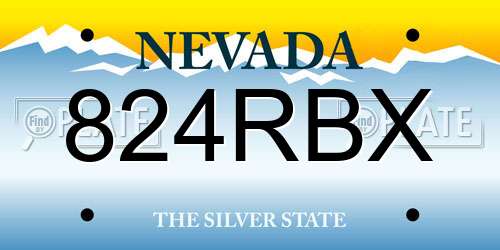 824RBX Nevada License Plate