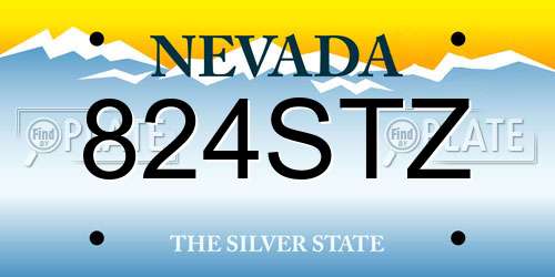 824STZ Nevada License Plate
