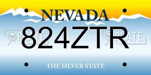 824ZTR Nevada License Plate