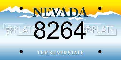 8264 Nevada License Plate