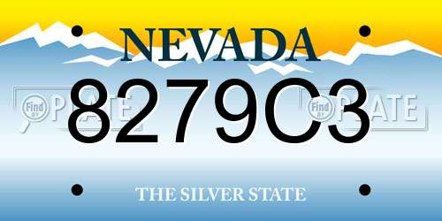 8279C3 Nevada License Plate