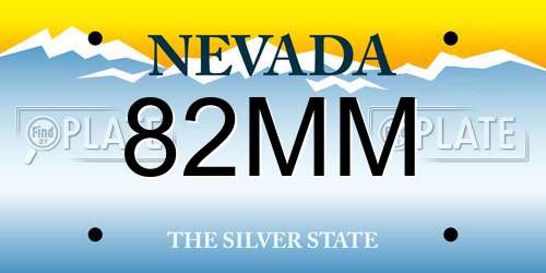 82MM Nevada License Plate