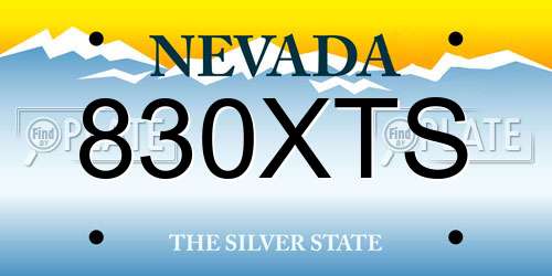 830XTS Nevada License Plate