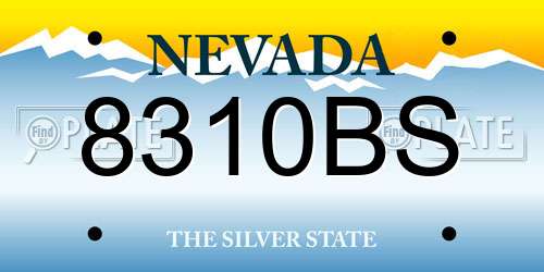 8310BS Nevada License Plate