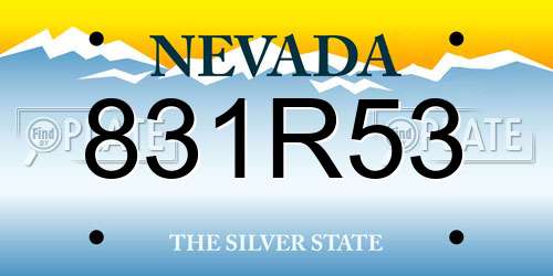 831R53 Nevada License Plate