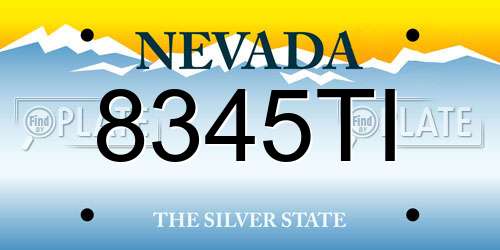 8345TI Nevada License Plate