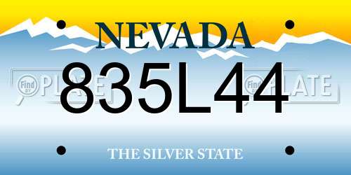 835L44 Nevada License Plate