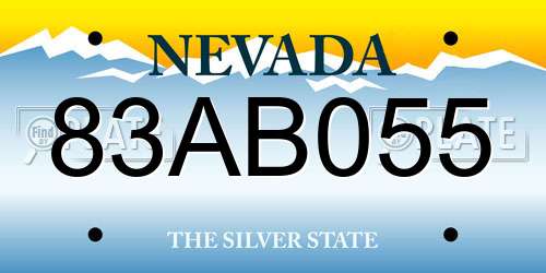 83AB055 Nevada License Plate