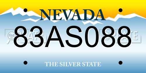 83AS088 Nevada License Plate