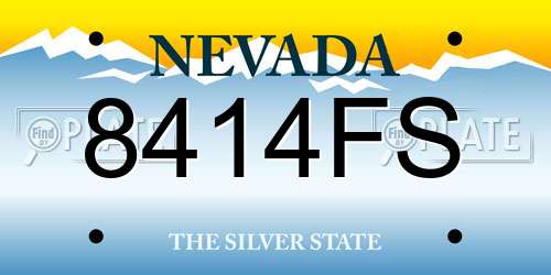 8414FS Nevada License Plate