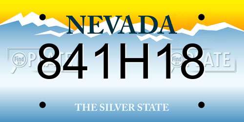 841H18 Nevada License Plate