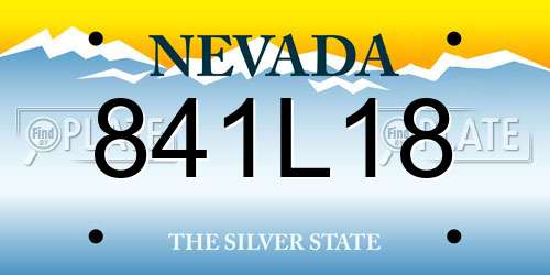 841L18 Nevada License Plate
