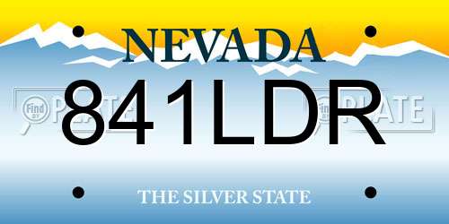 841LDR Nevada License Plate