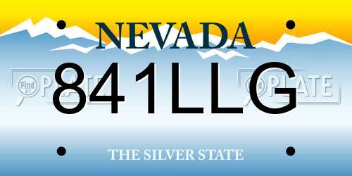 841LLG Nevada License Plate