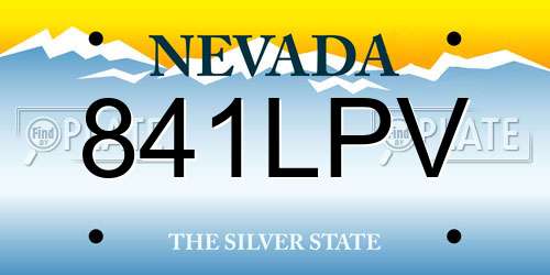 841LPV Nevada License Plate