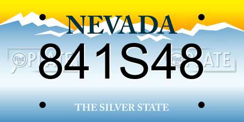 841S48 Nevada License Plate