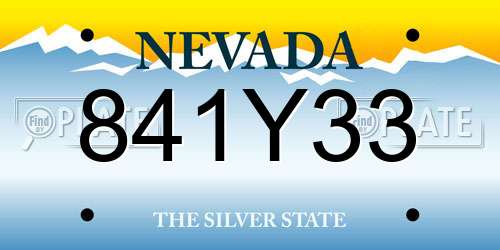 841Y33 Nevada License Plate