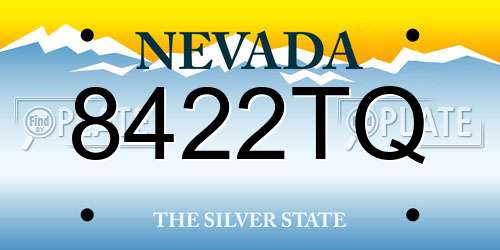 8422TQ Nevada License Plate