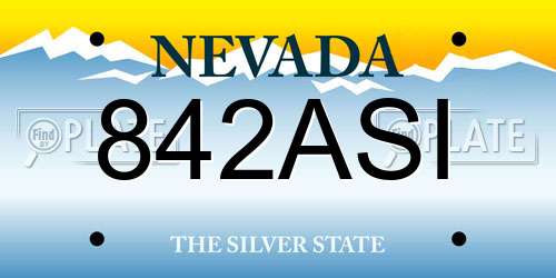 842ASI Nevada License Plate