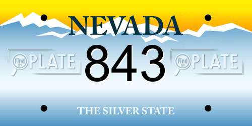 843 Nevada License Plate