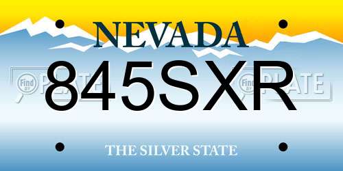 845SXR Nevada License Plate