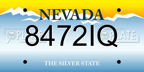 8472IQ Nevada License Plate