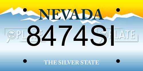 8474SI Nevada License Plate