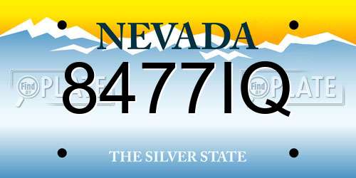 8477IQ Nevada License Plate