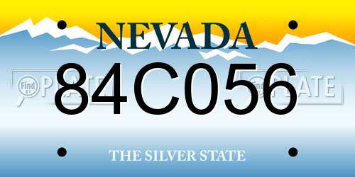 84C056 Nevada License Plate