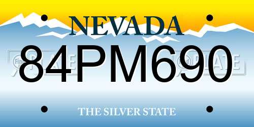 84PM690 Nevada License Plate