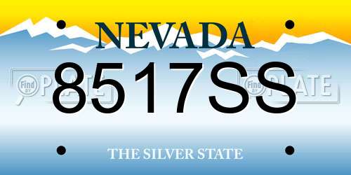 8517SS Nevada License Plate