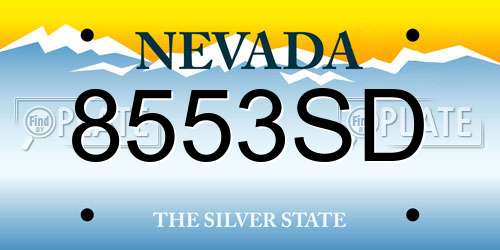 8553SD Nevada License Plate