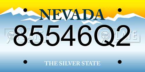 85546Q2 Nevada License Plate