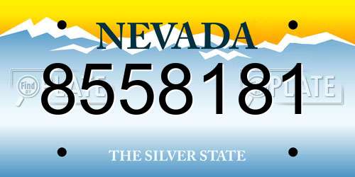 8558181 Nevada License Plate