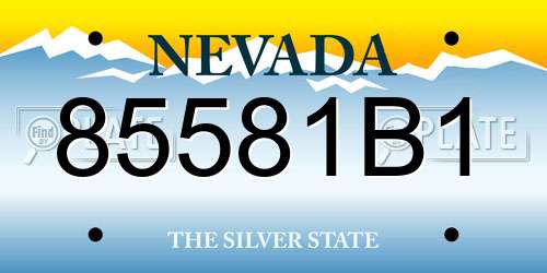 85581B1 Nevada License Plate