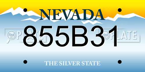 855B31 Nevada License Plate