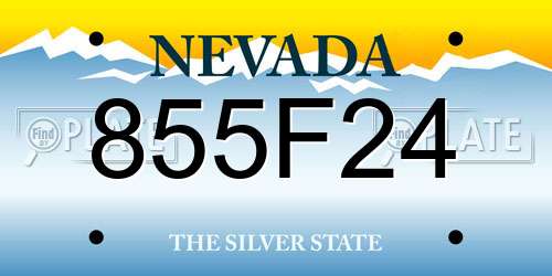 855F24 Nevada License Plate