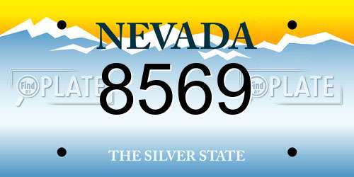 8569 Nevada License Plate