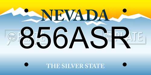 856ASR Nevada License Plate