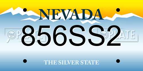 856SS2 Nevada License Plate