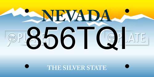 856TQI Nevada License Plate