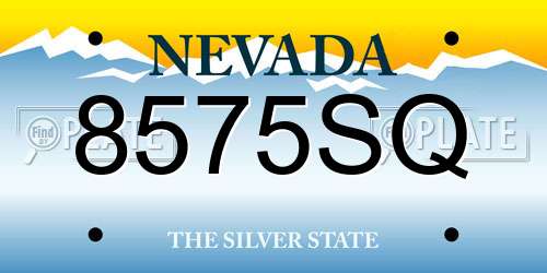 8575SQ Nevada License Plate