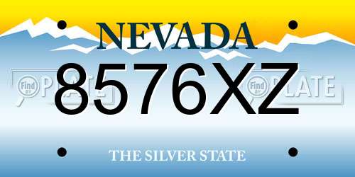 8576XZ Nevada License Plate