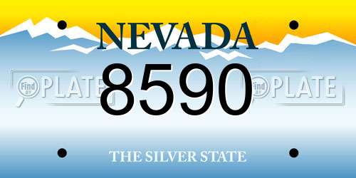 8590 Nevada License Plate